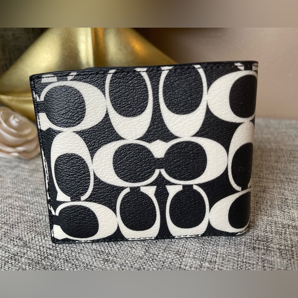 $99(NWT) Coach 3 in 1 Men Wallet In Signature Canvas - Picture 6 of 8